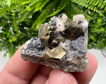Pyrite with Hematite, Sphalerite and Quartz Specimen, Bulgaria