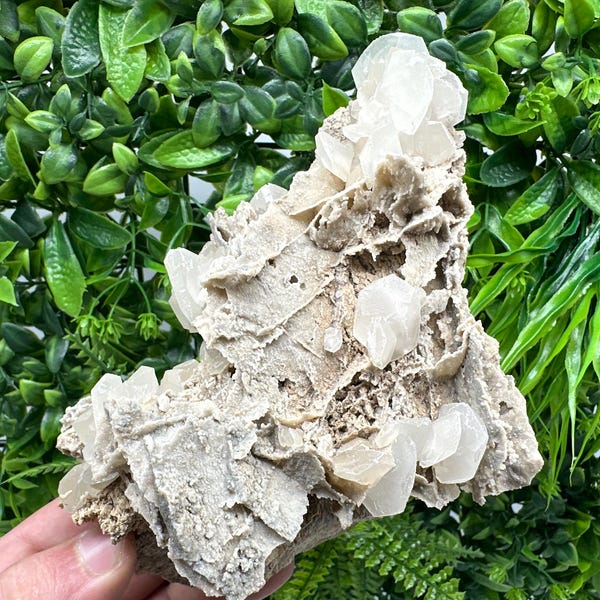 UV Calcite on Aragonite, Bulgaria Mineral Specimen, Rare Crystal