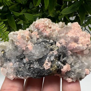 Beautiful Rhodochrosite on Quartz,pink minerals,Starnica Mine,Davidcovo,Bulgaria natural minerals,collection crystal,gift home decor,collec