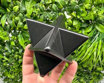 Polished Merkaba Star from Karelia,Russia,Merkaba made of authentic,crystal,reiki,4G 5G EMF Protection,healing,Polished Shungite Merkaba