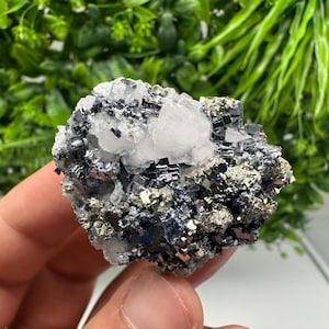 Amazing Calcite Pyrite on Galena whit Quartz from Borieva mine Madan Bulgaria natural mineral souvenir crystal home decor stone gift crystal