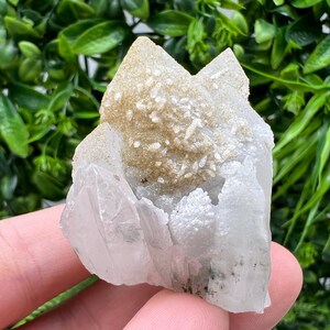 Amazing Calcite on Quartz from Djurcovo mine Laki Bulgaria natural minerals crystal gift rare minerals healing crystal Bulgaria stone