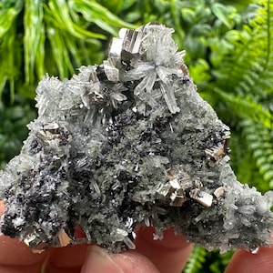 Lovely Pyrite,Sphalerite Galena on Quartz natural minerals souvenir crystal collection rare minerals Bulgaria Borieva mine pyrite cluster st