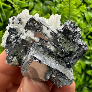 Beautiful skeletal Galena,pyrite,calcite from Borieva mine Madan Bulgaria natural minerals collection specimen souvenir home decor gift