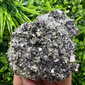 Wonderful Galena,Sphalerite,Pyrite on needle Quartz from Borieva mine,Bulgaria,natural minerals souvenir crystal,home decor,gift stone,clust