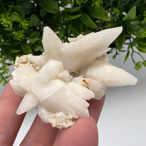 Amazing Calcite on Quartz from Djurcovo mine Laki Bulgaria natural minerals crystal gift rare minerals healing crystal Bulgaria stone