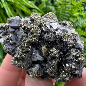 Wonderful Galena whit Sphalerite and Pyrite, Quartz natural minerals souvenir crystal gift home decor stone Krushev dol mine Bulgaria