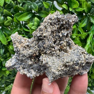 Stunning Pyrite,Galena on Two generations Green Quartz inclusions Chlorite natural minerals,souvenir crystal home decor Borieva Bulgaria