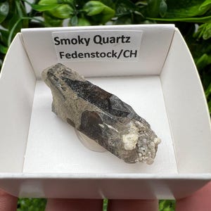 Raro quarzo fumé di Fedenstock (montagna) Svizzera, Minerale, Esemplare, Collezione, Quarzo nero, Minerale, Casa, Quarzo fumé, Punta di quarzo
