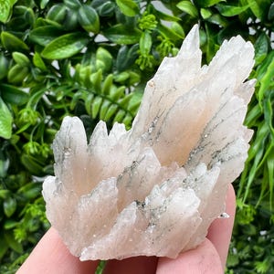 Amazing Calcite on Quartz from Djurcovo mine Laki Bulgaria natural minerals crystal gift rare minerals healing crystal Bulgaria stone