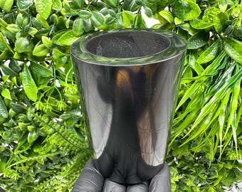 ONE(1) Highest quality Shungite Cup (100mm) for water Carved from a solid piece of shungite stone,healing,polished Cup,shungite cup,chakra