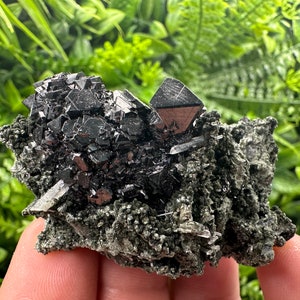 Wonderful Sphalerite on Quartz,From Borieva mine,Bulgaria,natural mineral,collection crystal,home decor stone,rare cluster,gift,souvenir