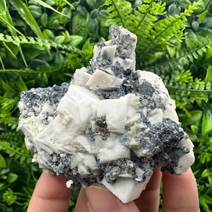 Wonderful Calcite,Pyrite on Sphalerite,from Borieva mine,Bulgaria,natural collection mineral specimen rare crystal , home decor stone,gift
