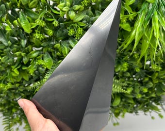 EXSTRA LARGE 20Cm EMF Neutraliser Shungite  Tower Stone Energy Protection,Crystal Tower Decor,emf Shield, Healing Crystal Tower,5GProtection