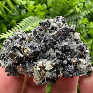 Wonderful Pyrite on Sphalerite and Quartz from Borieva mine,natural,collection mineral specimen,rare crystal,home decor stone,gift minerals
