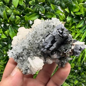 Wonderful Galena,Sphalerite,Calcite on Quartz,natural minerals souvenir crystal gift home decor stone,collection stone Borieva mine Bulgaria