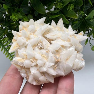 Amazing Calcite on Quartz from Djurcovo mine Laki Bulgaria natural minerals crystal gift rare minerals healing crystal Bulgaria stone