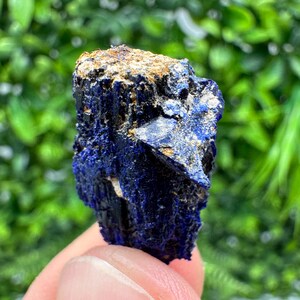 Crystallized Azurite-Kerrouchen,Morocco-Blue Azurite Specimen-High Quality Blue Azurite-Azurite Mineral Specimen, gemmy,lustrous of Azurite