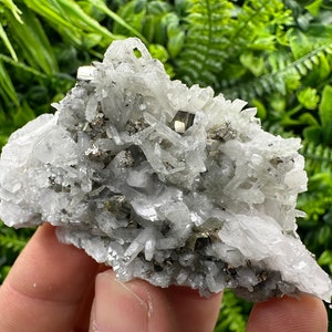 Stunning Pyrite,Calcite on Quartz from Borieva mine,Bulgaria,natural minerals souvenir crystal home decor stone,gift minerals,collection