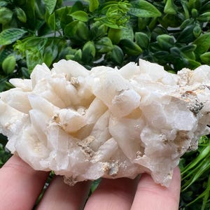 Amazing Calcite on Quartz from Djurcovo mine Laki Bulgaria natural minerals crystal gift rare minerals healing crystal Bulgaria stone