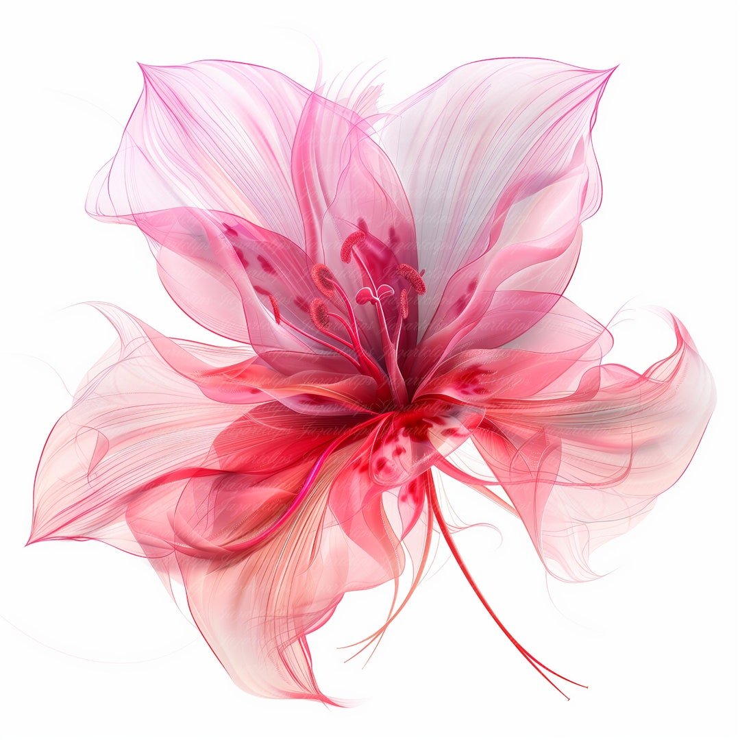 13 Abstract Watercolor Flowers Clip Art, Printable Clip Art, High