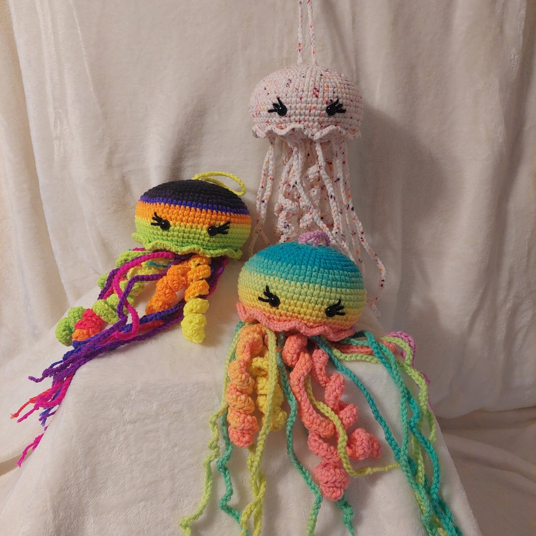 Jellyfish, Stuffed Animal, Crochet Etsy