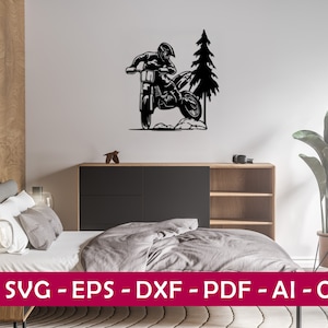 Motorcycle Wall Art svg,dxf, EPS,AI,and PDF files - digital wall art,plasma cut file,wall art dxf,laser cut files,Glowforge files