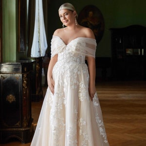 Robe de mariée grande taille Robe de mariée grande taille une ligne Robe de mariée grande taille en dentelle Robe de mariée grande taille une ligne Robe de mariée grande taille personnalisée en dentelle