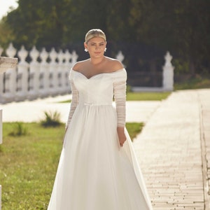 Robe de mariée grande taille une ligne robe de mariée grande taille en mousseline de soie robe de mariée grande taille une ligne robe de mariée grande taille personnalisée