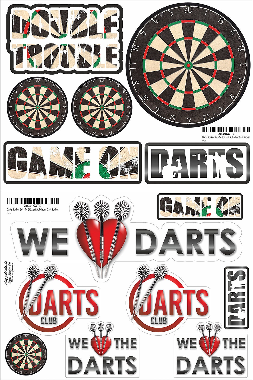 Dart Line Sticker Darts Sticker Set - Darts Sticker Set - 14 Darts Stickers - Etsy