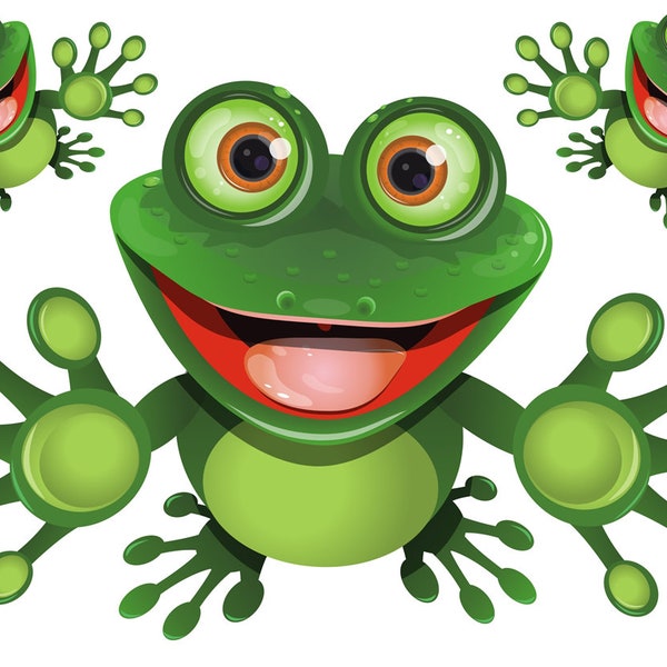 Funny Frog - Lustiger Frosch - Autoaufkleber - Funny Frog Set 03