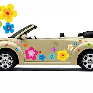 Adesivo fiori hippie, adesivo per auto Hippie 039 - misto di colori