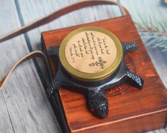 Personalized Turtle Compass, Handmade Antique Working Compass, Custom Engraving Compass, Valentine Gift, Gift For Him, Gift For Boyfriend