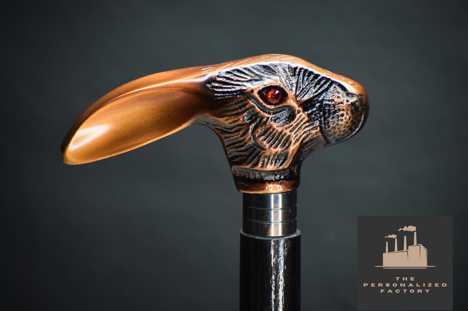 Personalized Rabbit | Bunny Walking Stick – Handmade Spiral Wooden Cane ...