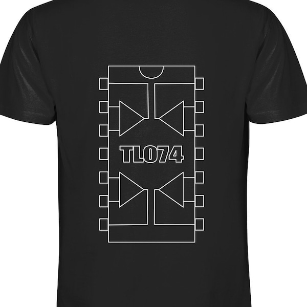 TL074,IC, T-Shirt, Biobaumwolle, Nerd, Electronic, Bauteile, Löten, Platine, Elektrisch, Elektroniker, Geschenk