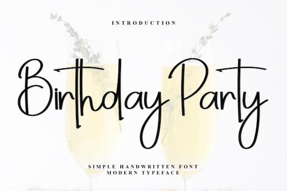 Polices pour fête d'anniversaire : Police Serif, police moderne, police bohème, police de marque, police ornée, polices Cricut, polices bohèmes, polic