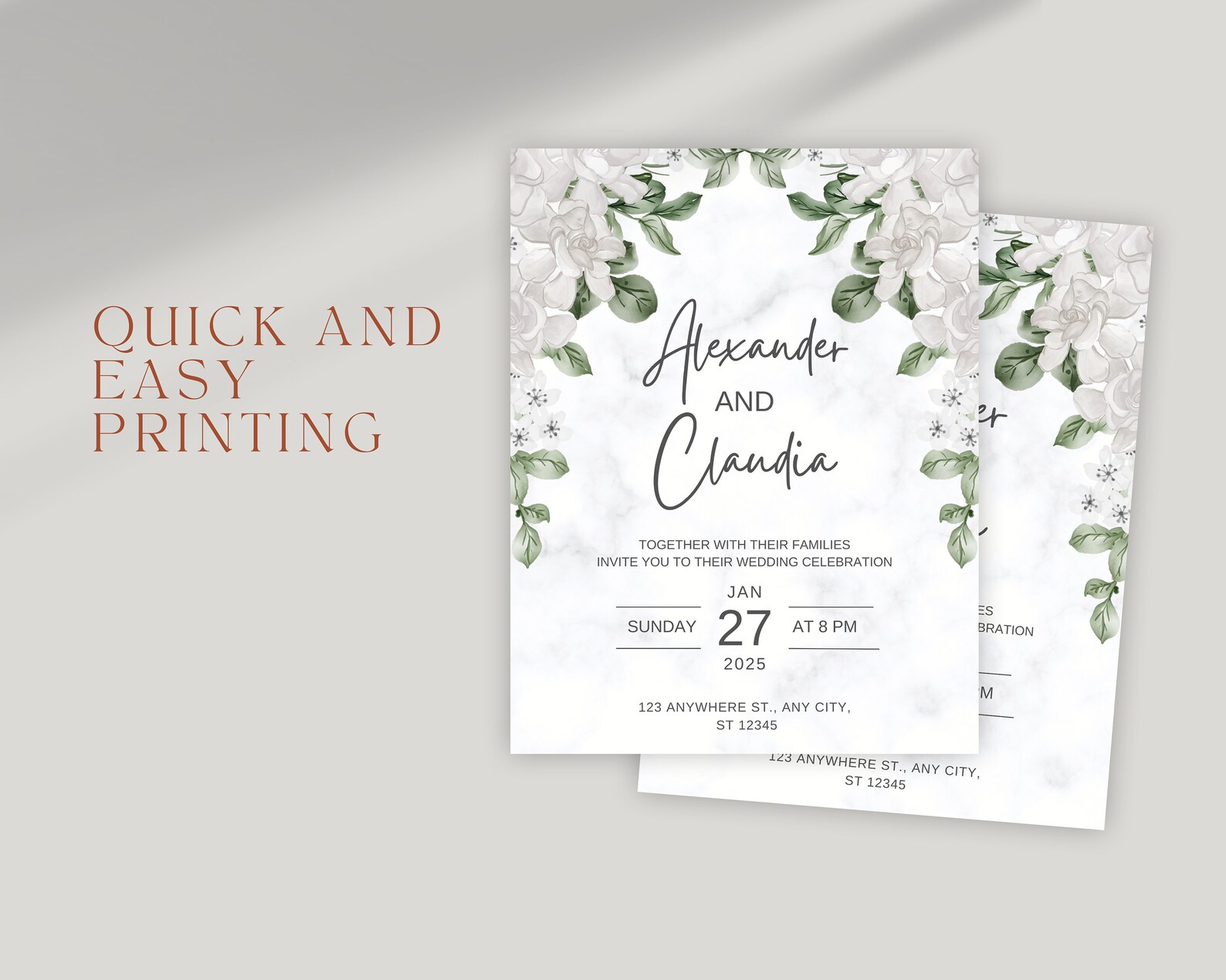 Floral wedding evite Best Wedding Evite modern wedding Etsy Italia