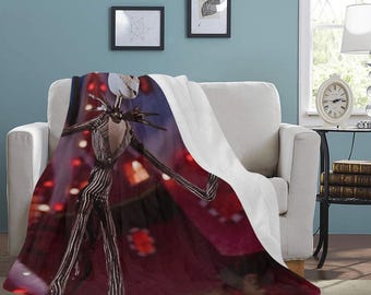 Jack Skellington Throw Blanket Halloween