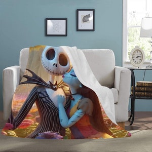 Jack Skellington Throw Blanket Halloween