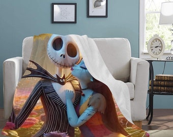 Jack Skellington Throw Blanket Halloween