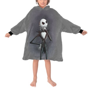 Jack Skellington Kids Hoodie Blanket