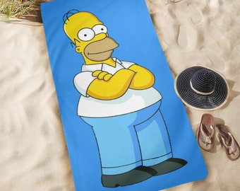 Custom Simpsons Towel, Simpsons Bart Towel, Soft and Absorbent