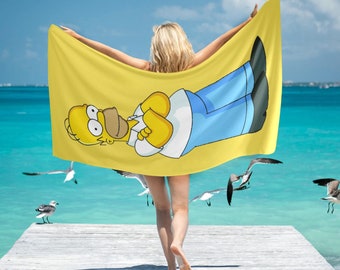 Simpsons Beach Towel - Etsy