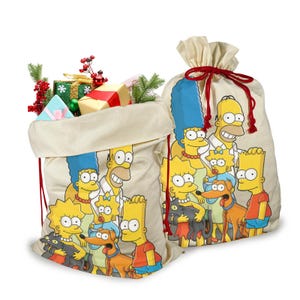 Simpsons Santa Claus Drawstring Bags Set Christmas Gifts
