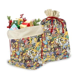 Simpsons Santa Claus Drawstring Bags Set Christmas Gifts