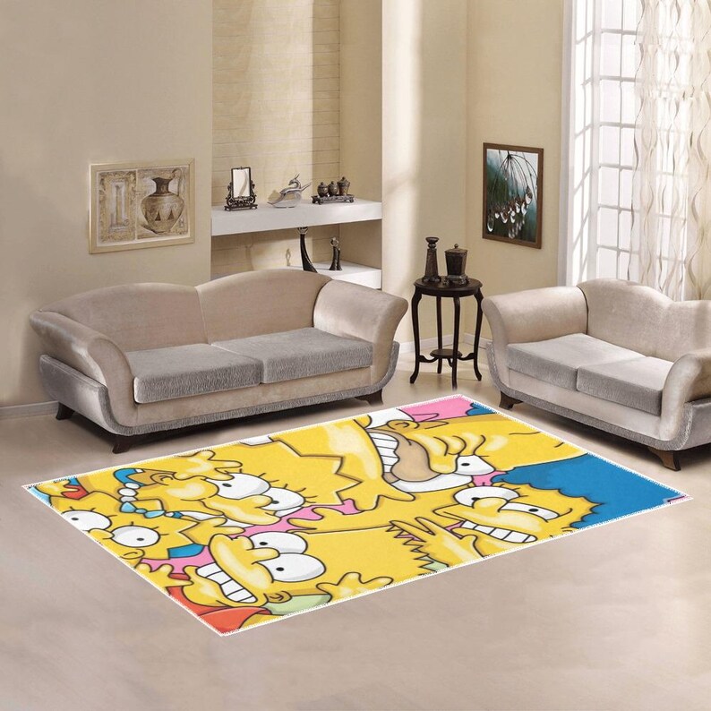 Simpsons Family Area Rug Birthday Mothers Fathers Day Gifts - Etsy