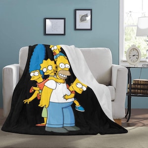 Simpsons Family Throw Blanket Gifts