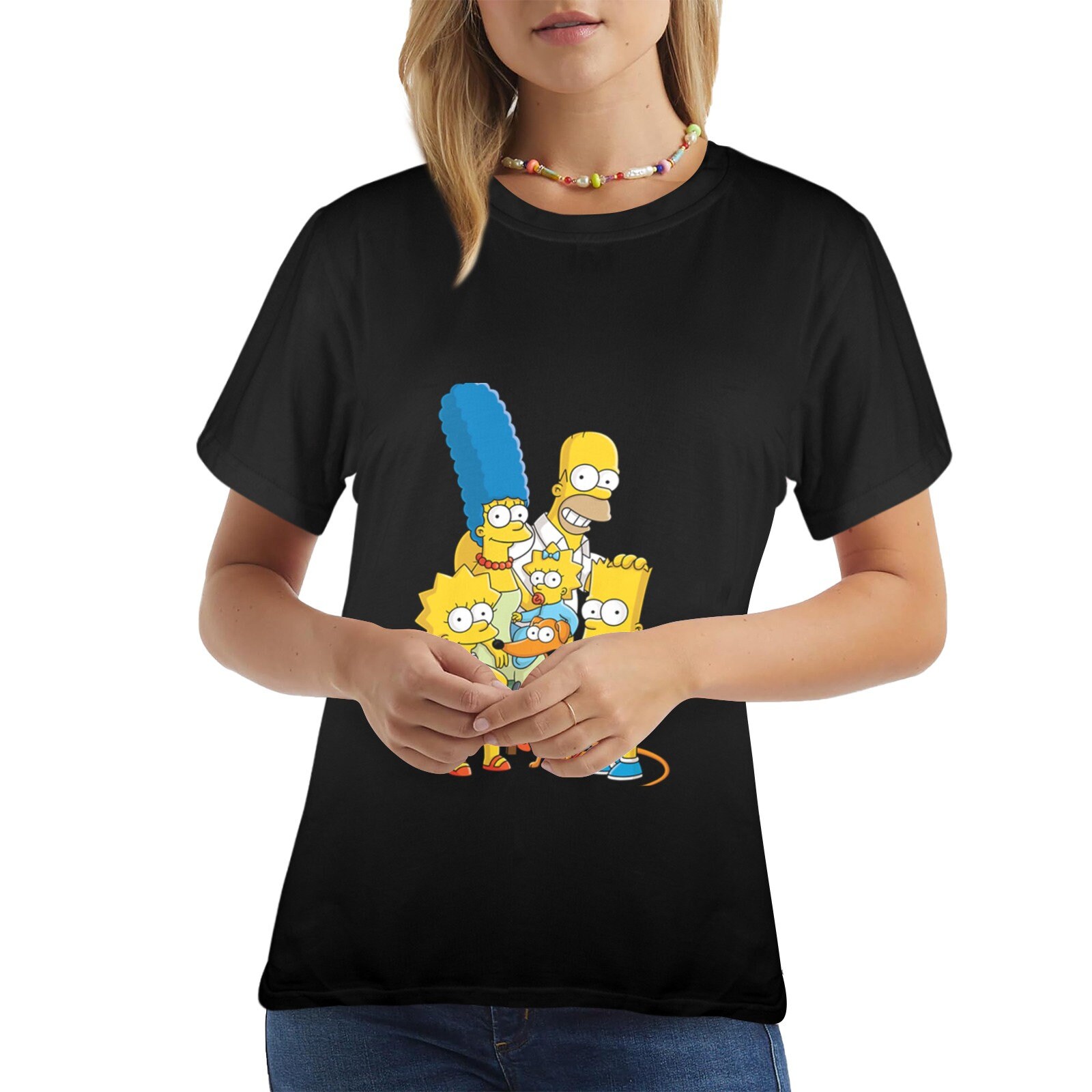 Simpsons Family Cotton T Shirt Graphic Tee - Etsy