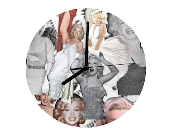 Houten Marilyn Monroe-wandklok