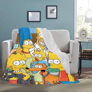 Simpsons Family Throw Blanket Gifts